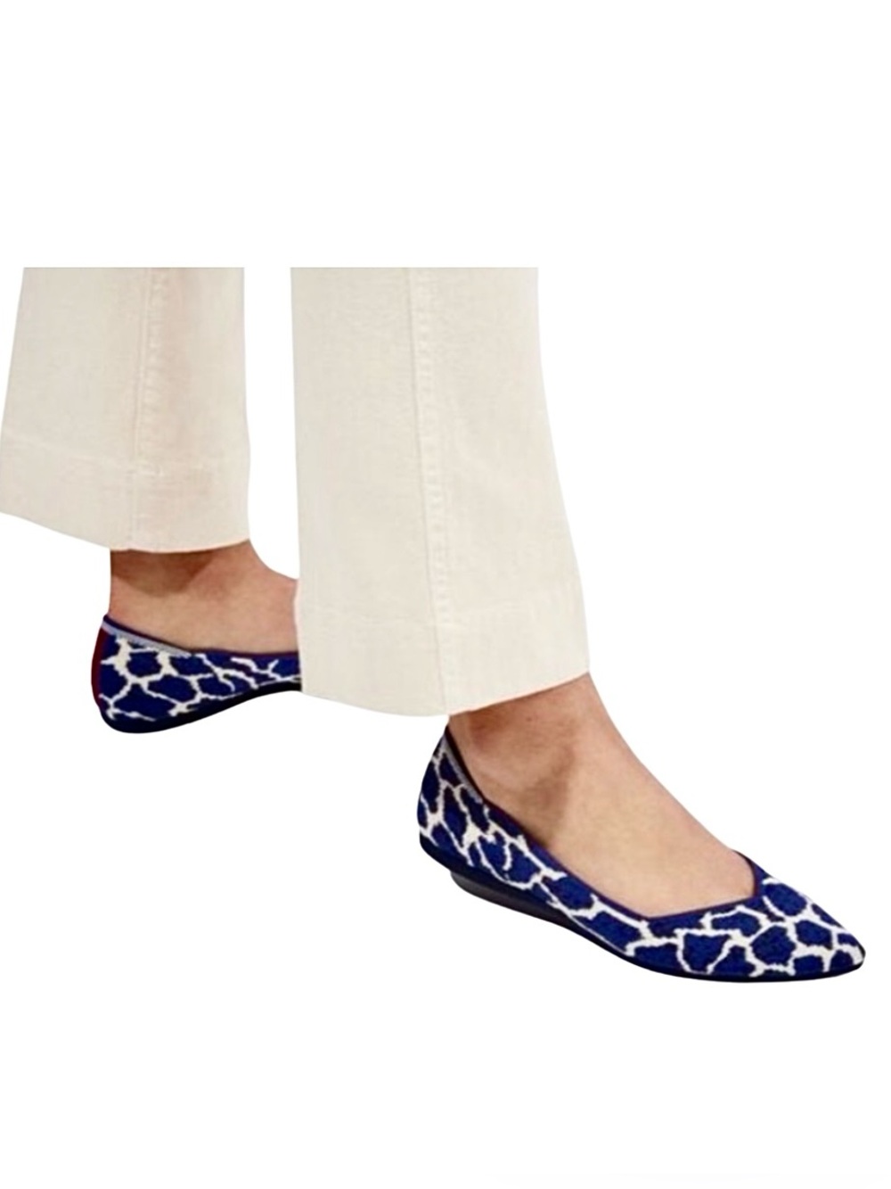 Rothy’s The Point Indigo Giraffe Flats